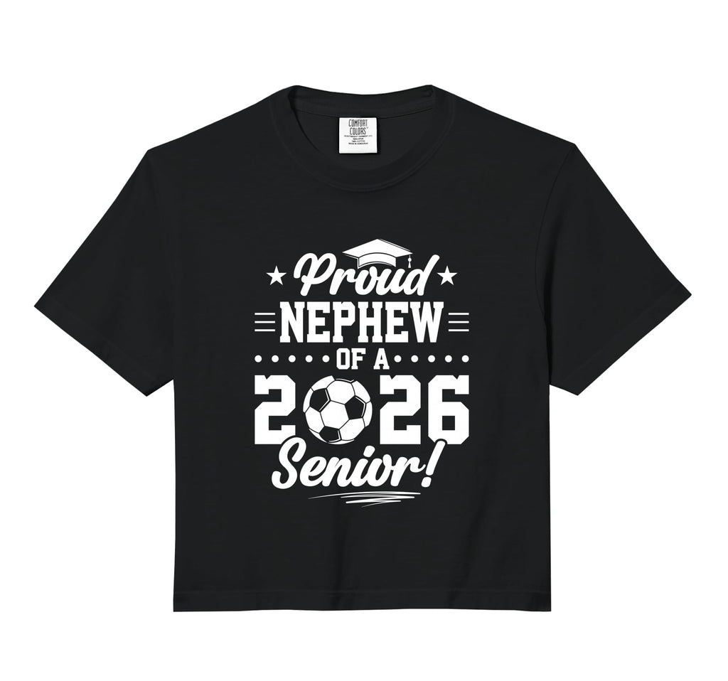 Proud Nephew 2026 Senior Soccer Sweatshirt - Minimalist Print Men Women - T-Shirt, Sweatshirt, Hoodie