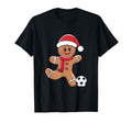 Gingerbread Playing Soccer T-Shirt - Unique Graphic Men Women - T-Shirt, Sweatshirt, Hoodie
