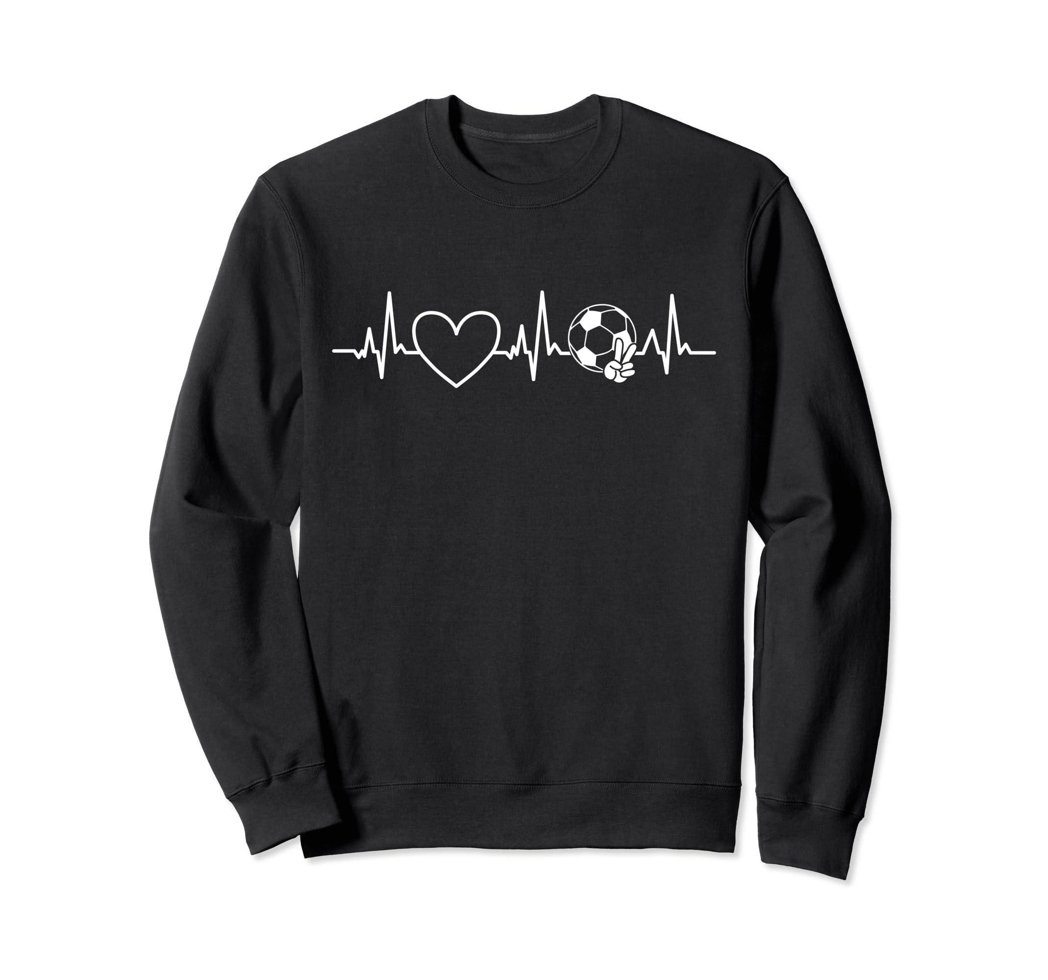 Soccer Heartbeat Football Dad Mom Sweatshirt - Fun Novelty Design Unisex - T-Shirt, Sweatshirt, Hoodie