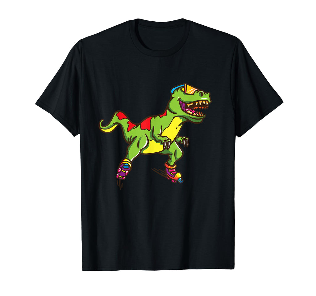 Roller Skate Skating T Rex Skater T-Shirt - Minimalist Print Unisex - T-Shirt, Sweatshirt, Hoodie