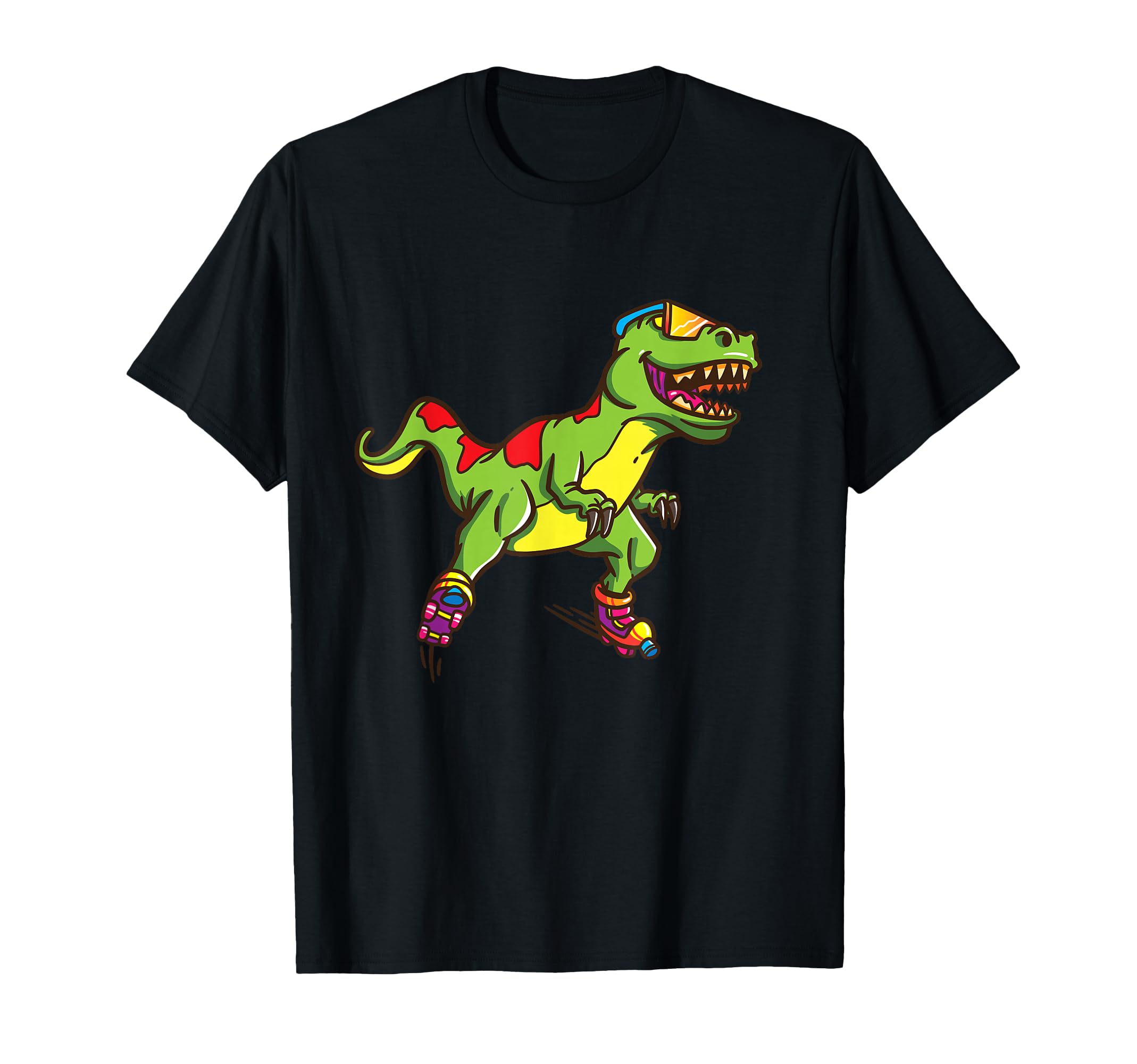 Roller Skate Skating T Rex Skater T-Shirt - Minimalist Print Unisex - T-Shirt, Sweatshirt, Hoodie