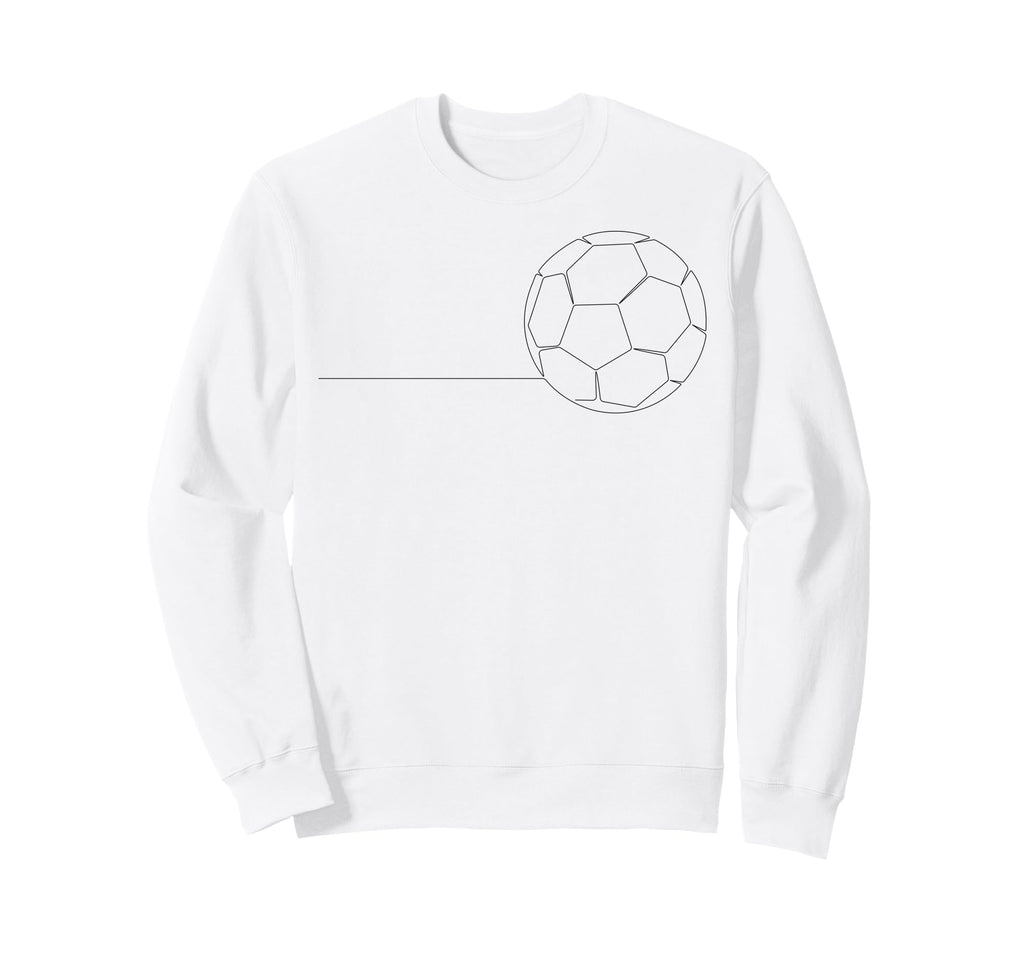 One Line Art Minimalist Soccer Coach Sweatshirt - Unique Graphic Unisex - T-Shirt, Sweatshirt, Hoodie