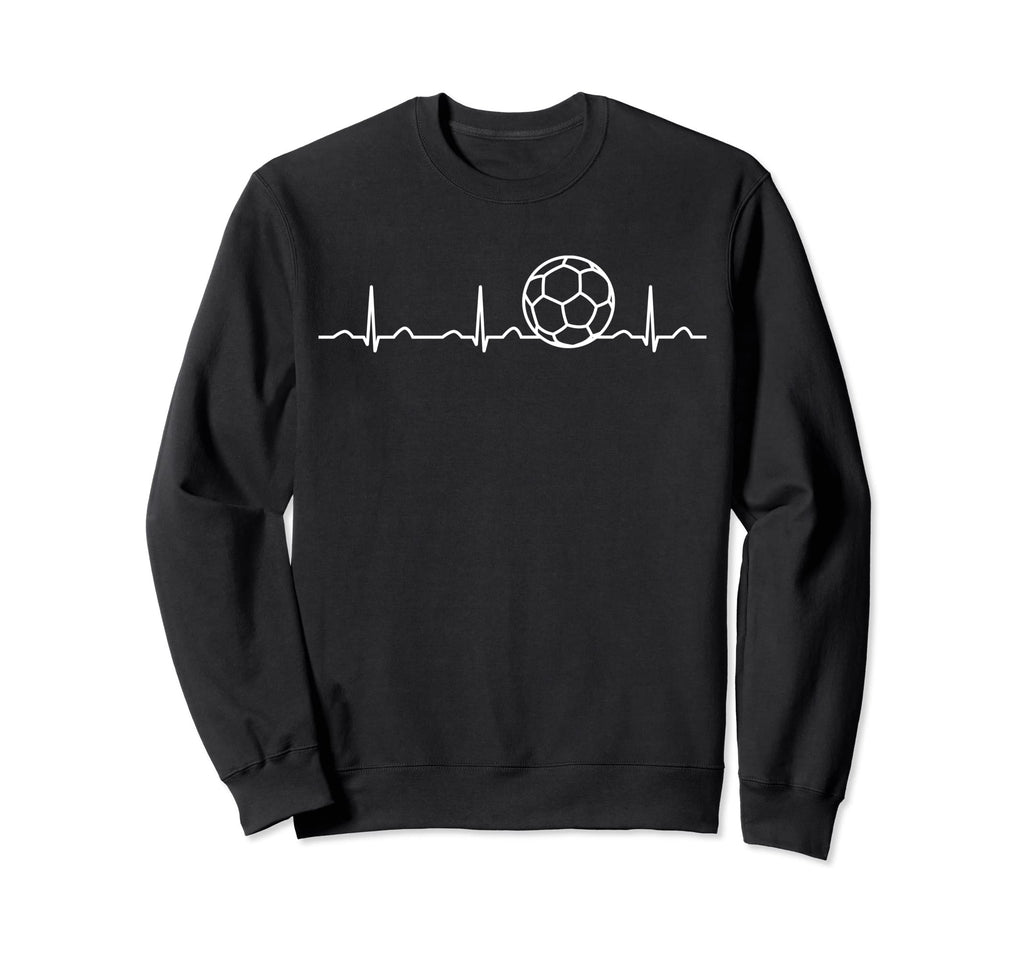 Funny Soccer Player Heartbeat Fan Sweatshirt - Aesthetic Graphic Men Women - T-Shirt, Sweatshirt, Hoodie