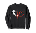 Soccer Heartbeat Female Player Kicking Sweatshirt - Trendy Graphic Unisex - T-Shirt, Sweatshirt, Hoodie