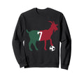 Goat 7 Number 7 Goat Football Soccer Sweatshirt - Trendy Graphic for Adults - T-Shirt, Sweatshirt, Hoodie