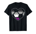 Soccer Heart Sport Lgbtq Asexual Ace T-Shirt - Minimalist Print for Adults - T-Shirt, Sweatshirt, Hoodie