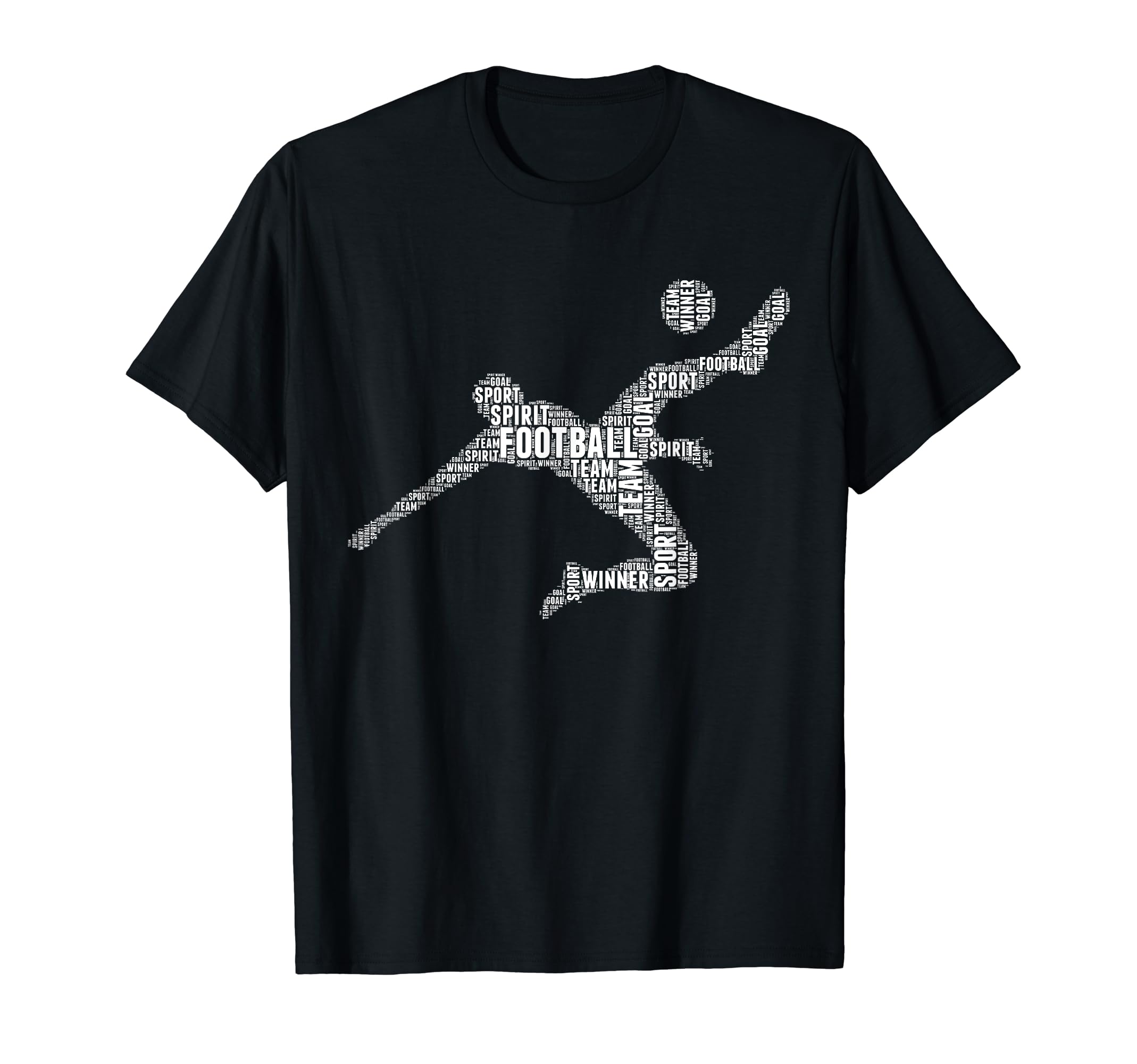Soccer Football Word Cloud T-Shirt - Casual Everyday Wear for Adults - T-Shirt, Sweatshirt, Hoodie