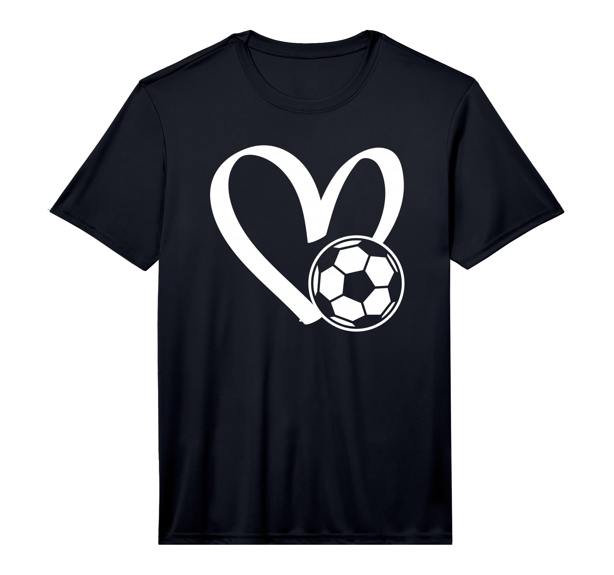 Soccer Ball Heart Performance T-Shirt - Unique Graphic Men Women - T-Shirt, Sweatshirt, Hoodie