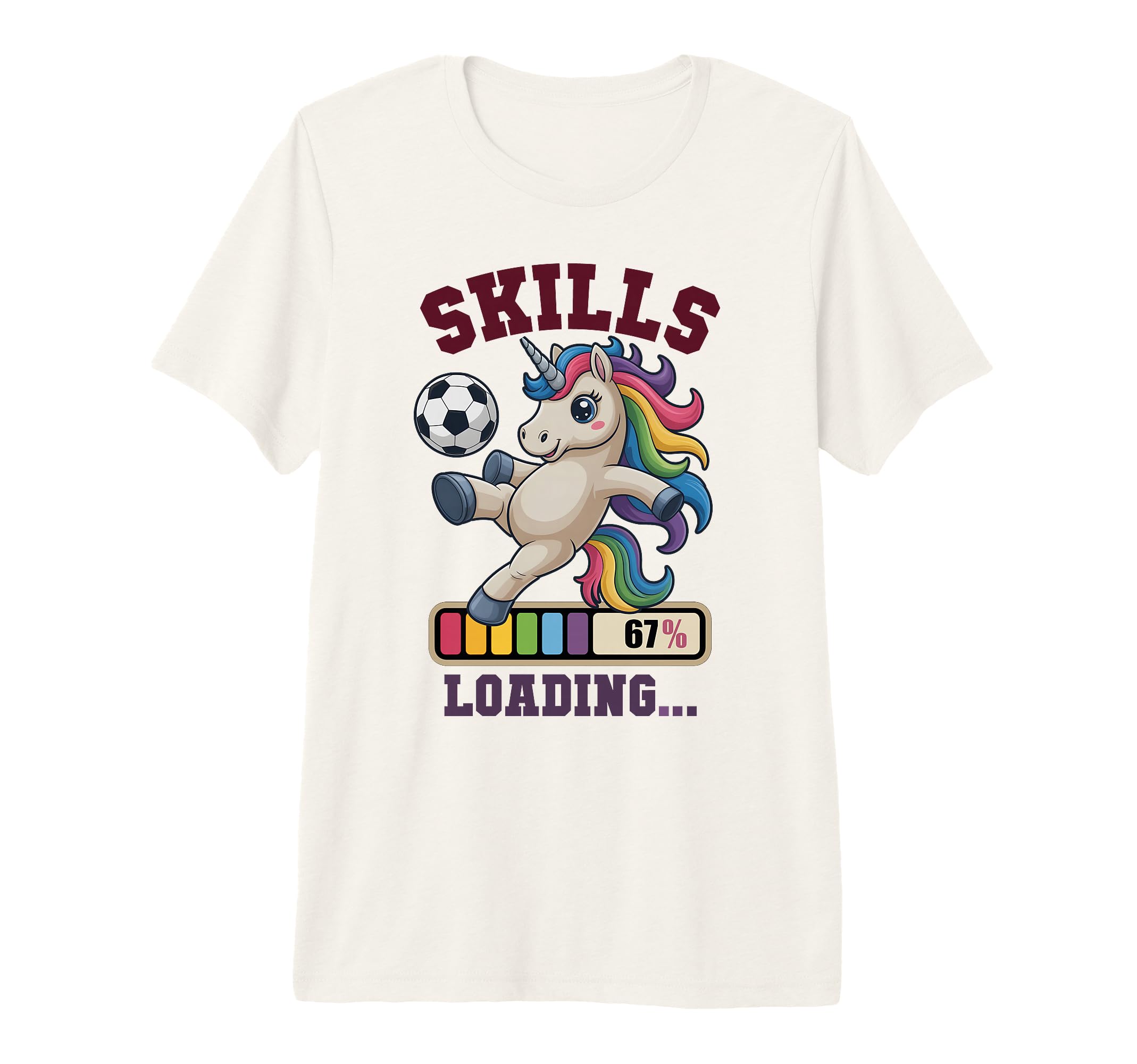 Funny 67 Skills Loading Soccer Unicorn T-Shirt - Novelty Apparel Unisex - T-Shirt, Sweatshirt, Hoodie