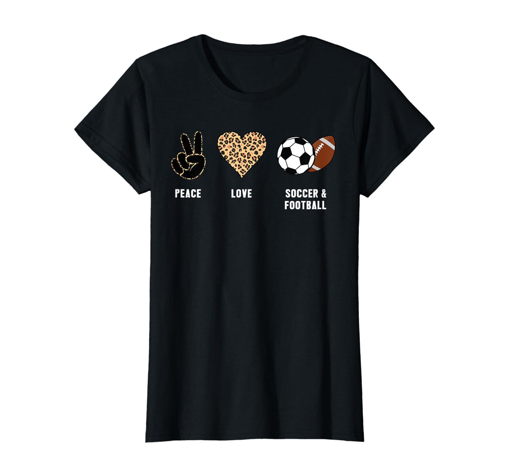 Peace Love Soccer Football Soccer Player T-Shirt - Custom Art Print Unisex - T-Shirt, Sweatshirt, Hoodie