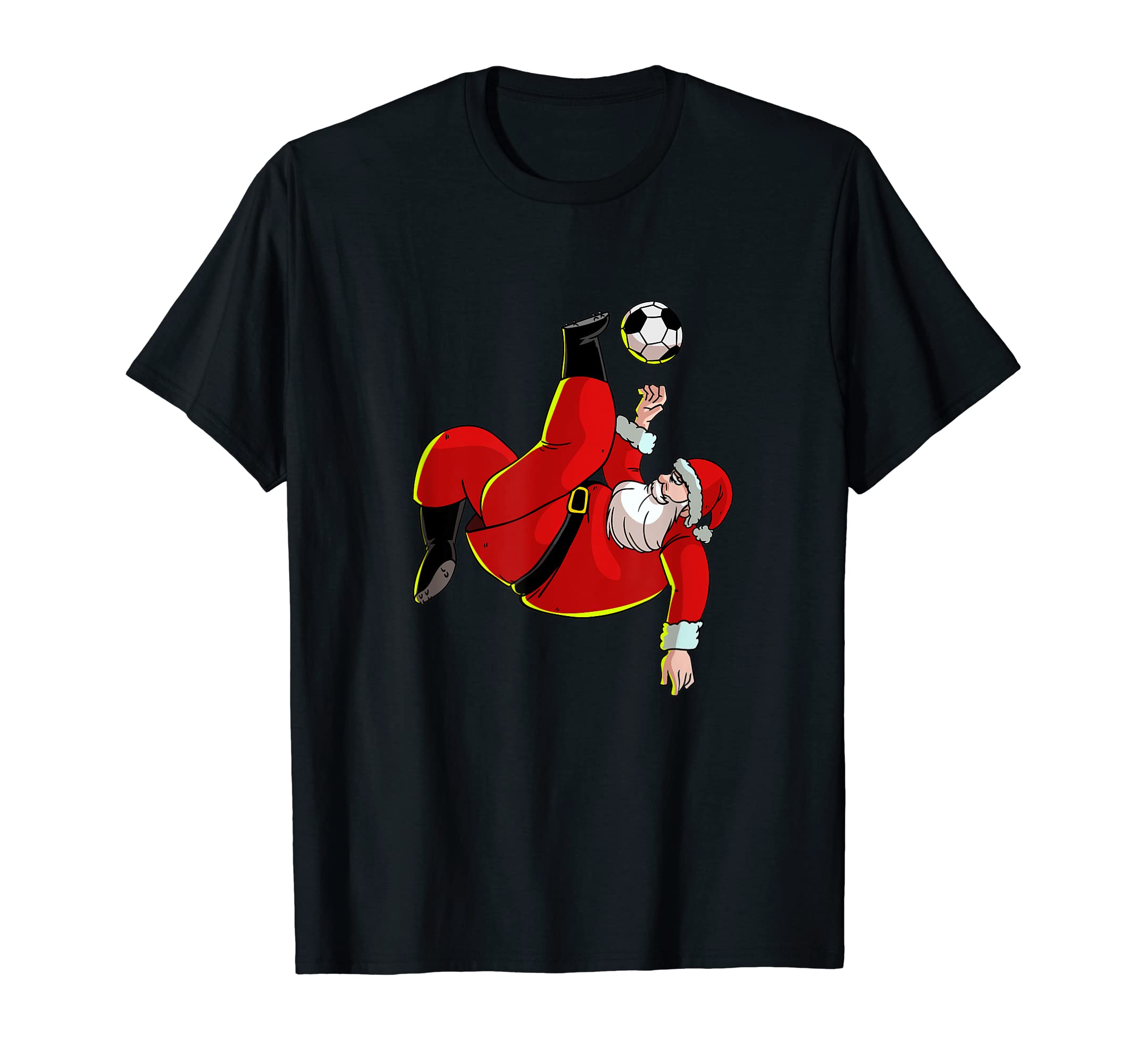 Funny Soccer Santa Claus Bicycle T-Shirt - Casual Everyday Wear for Adults - T-Shirt, Sweatshirt, Hoodie