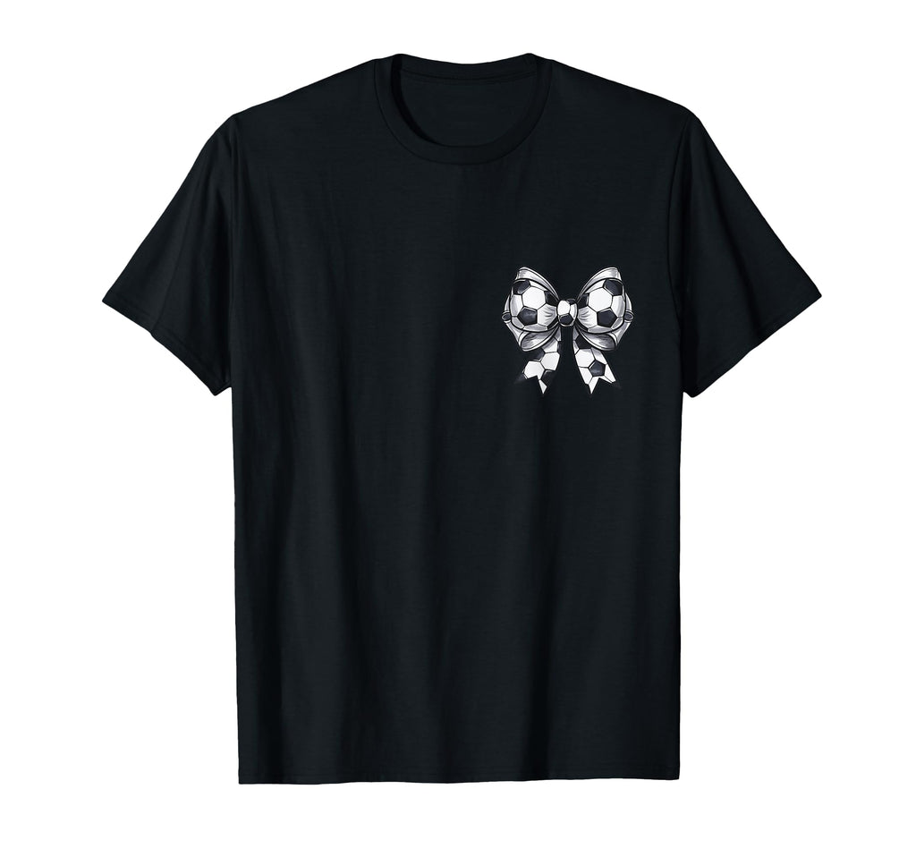 Soccer Sister Coquette Bow Front Back T-Shirt - Trendy Graphic for Adults - T-Shirt, Sweatshirt, Hoodie