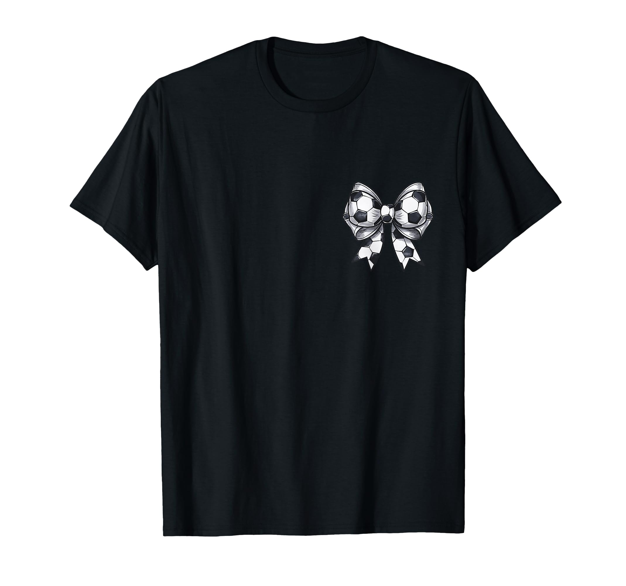 Soccer Sister Coquette Bow Front Back T-Shirt - Trendy Graphic for Adults - T-Shirt, Sweatshirt, Hoodie