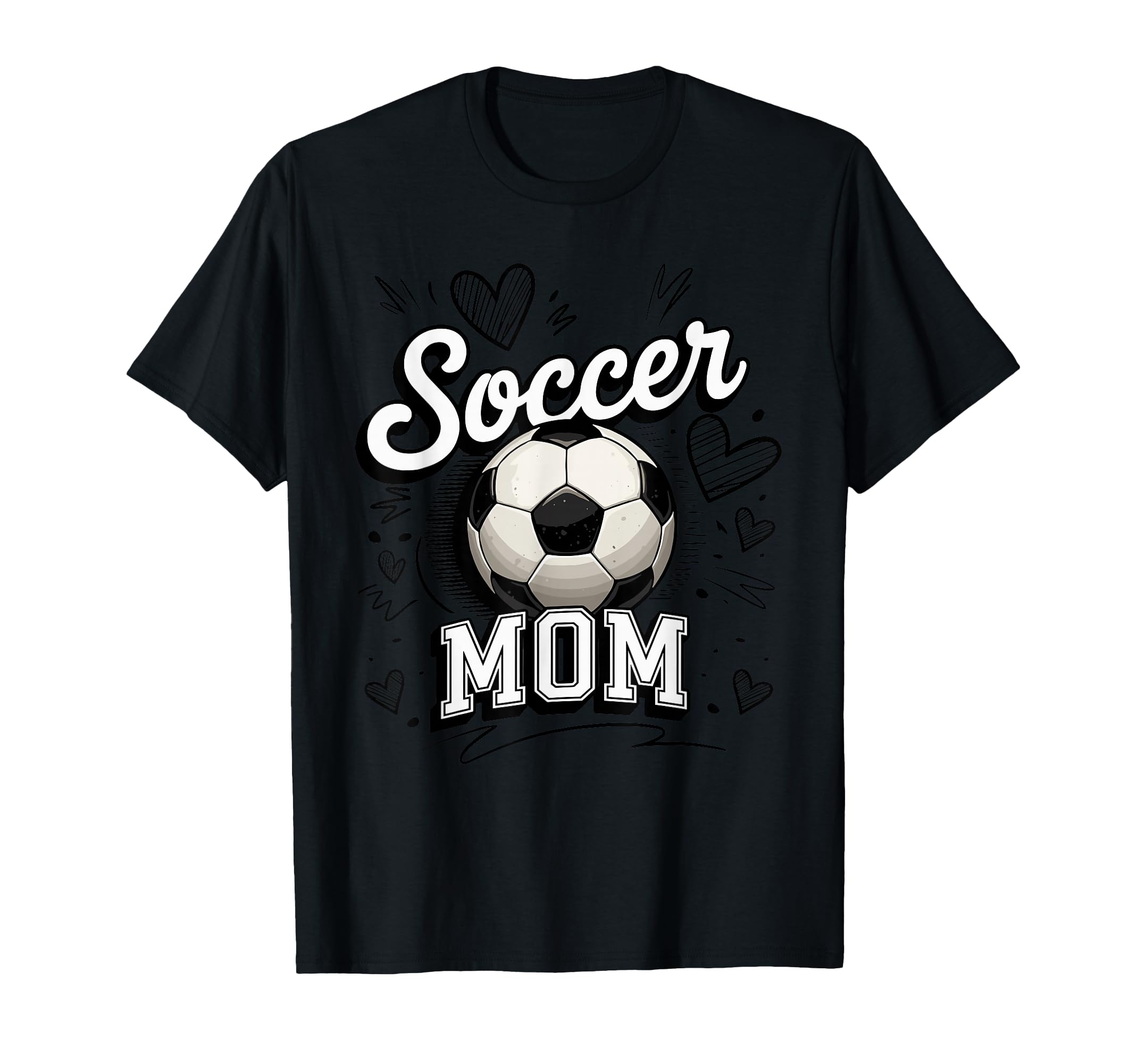 Soccer Mom Heart Ball Sideline T-Shirt - Custom Art Print Men Women - T-Shirt, Sweatshirt, Hoodie