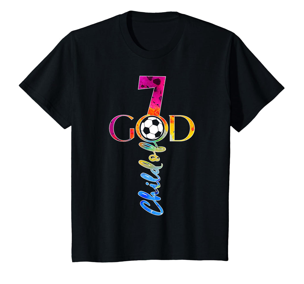 Jesus 7 Years Child God Soccer 7Th T-Shirt - Unique Graphic Men Women - T-Shirt, Sweatshirt, Hoodie