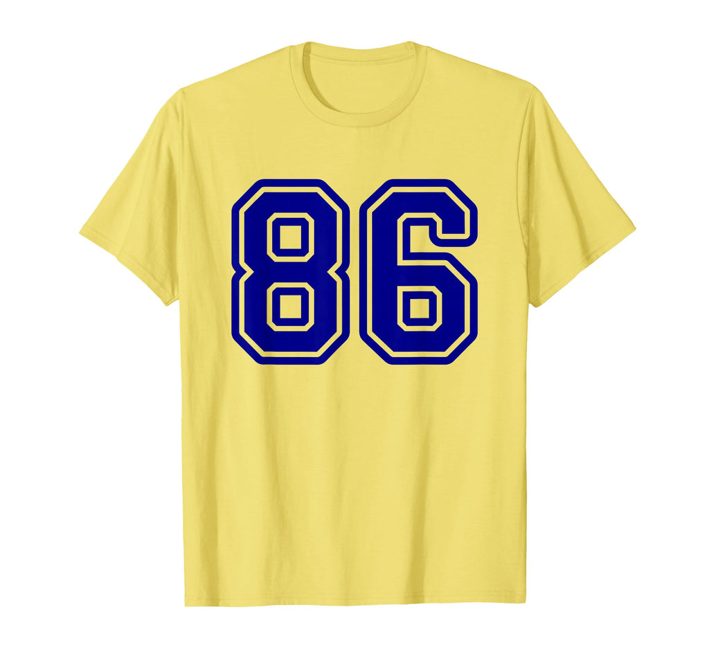 Number 86 Blue Sports Team Number 86 T-Shirt - Custom Art Print Unisex - T-Shirt, Sweatshirt, Hoodie