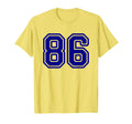 Number 86 Blue Sports Team Number 86 T-Shirt - Custom Art Print Unisex - T-Shirt, Sweatshirt, Hoodie