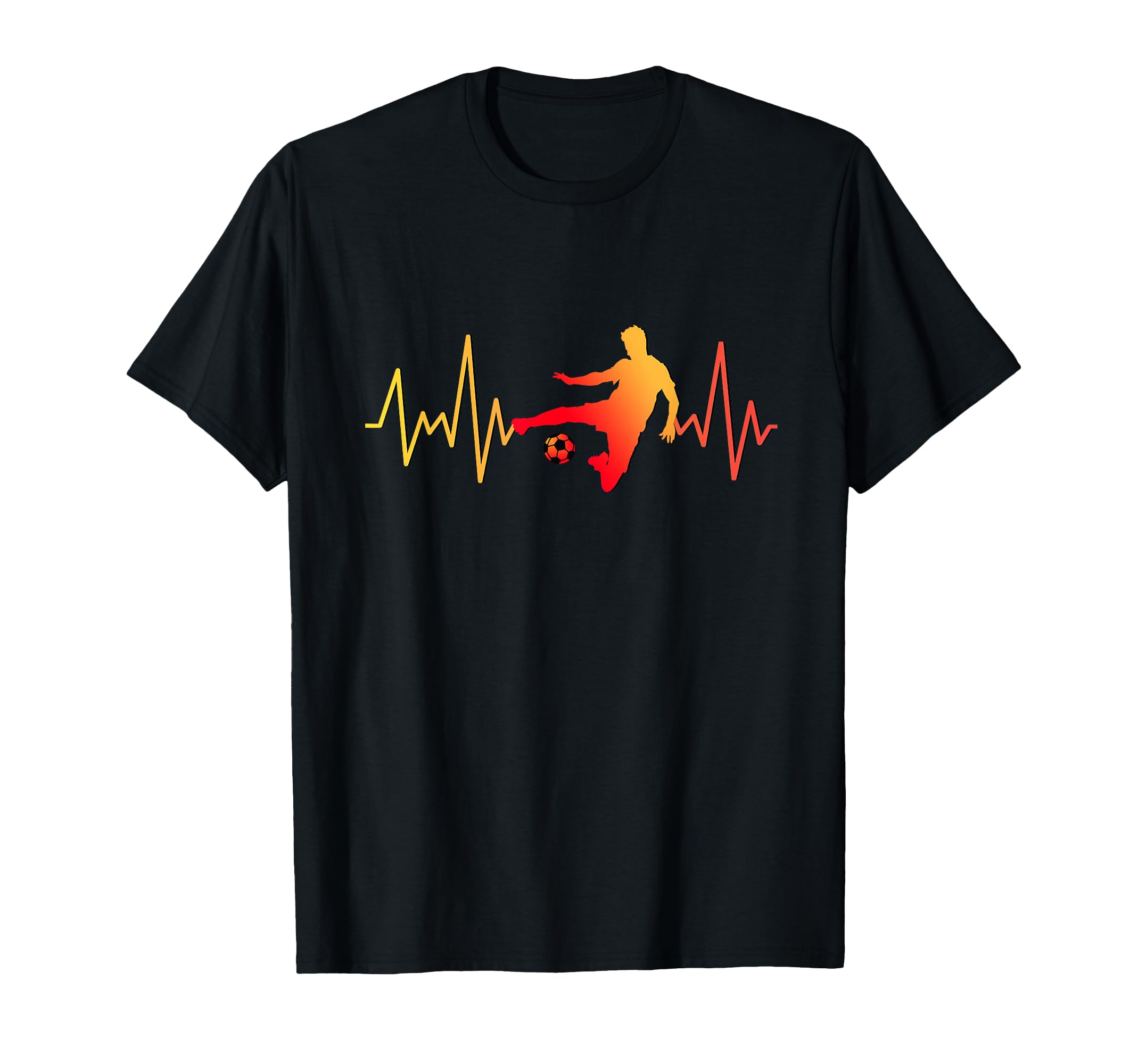 Soccer And Heartbeat T-Shirt - Fun Novelty Design Unisex - T-Shirt, Sweatshirt, Hoodie
