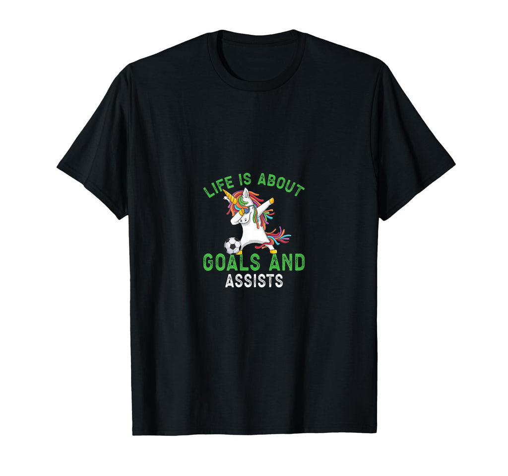 Life Is About Goals And Assists Soccer T-Shirt - Graphic Print Men Women - T-Shirt, Sweatshirt, Hoodie