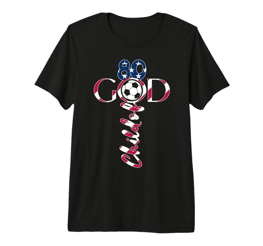 Jesus 80 Years Child God Soccer 80Th T-Shirt - Graphic Print Men Women - T-Shirt, Sweatshirt, Hoodie