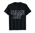 Black Game Day Football Basketball T-Shirt - Fun Novelty Design for Adults - T-Shirt, Sweatshirt, Hoodie