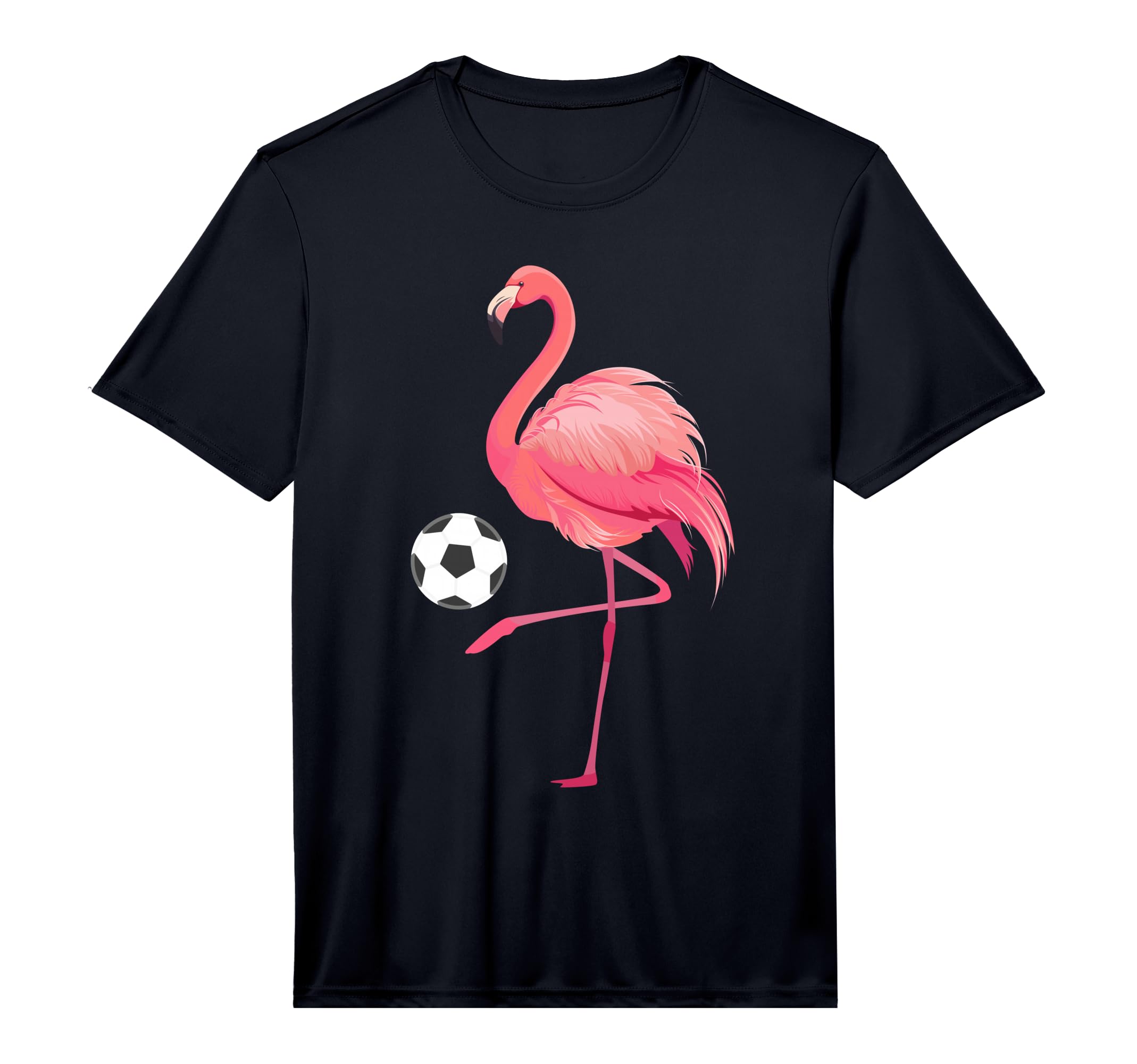 Flamingo Playing Soccer Funny Soccer T-Shirt - Casual Everyday Wear Unisex - T-Shirt, Sweatshirt, Hoodie