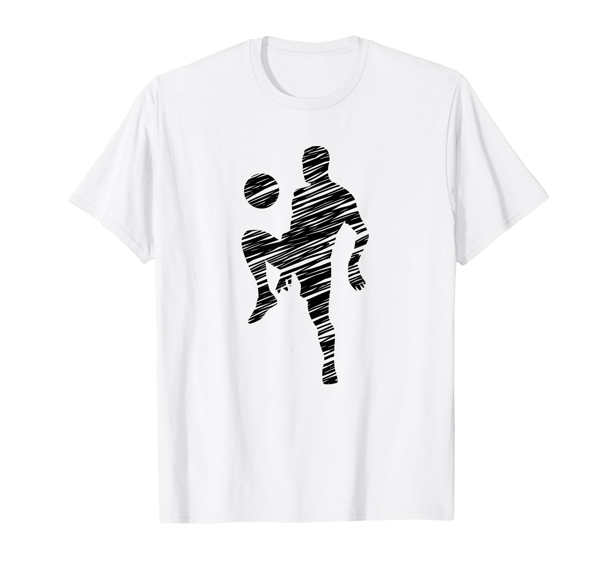 Soccer Player And Soccer Fan Motif T-Shirt - Fun Novelty Design for Adults - T-Shirt, Sweatshirt, Hoodie