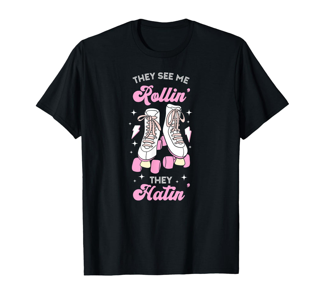 Roller Skating Skate 1970S T-Shirt - Fun Novelty Design Men Women - T-Shirt, Sweatshirt, Hoodie