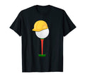 Funny Golfing Yellow Hard Hat Holiday T-Shirt - Minimalist Print Men Women - T-Shirt, Sweatshirt, Hoodie