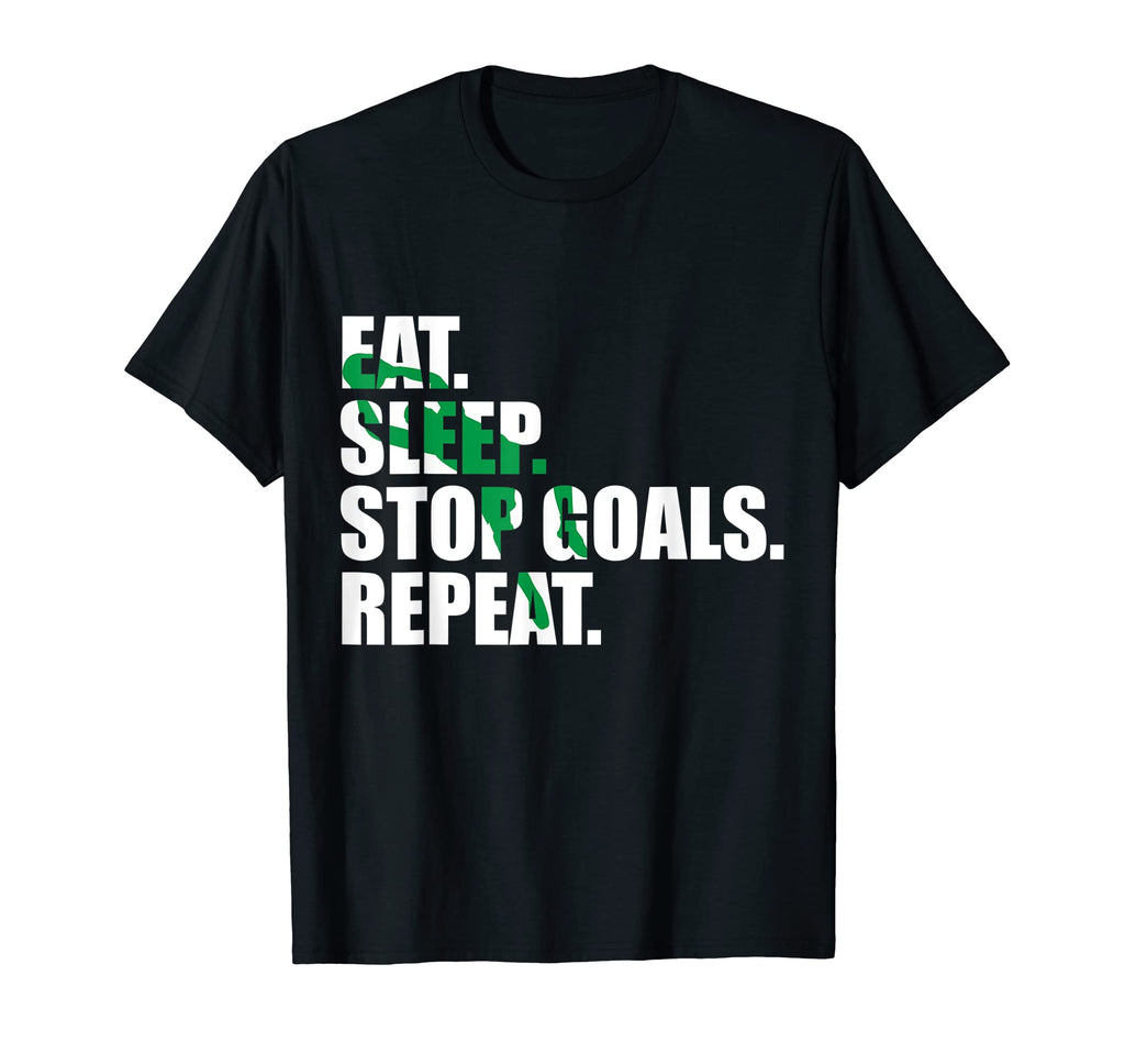 Goalkeeper Soccer Eat Sleep Stop Goals T-Shirt - Unique Graphic Men Women - T-Shirt, Sweatshirt, Hoodie