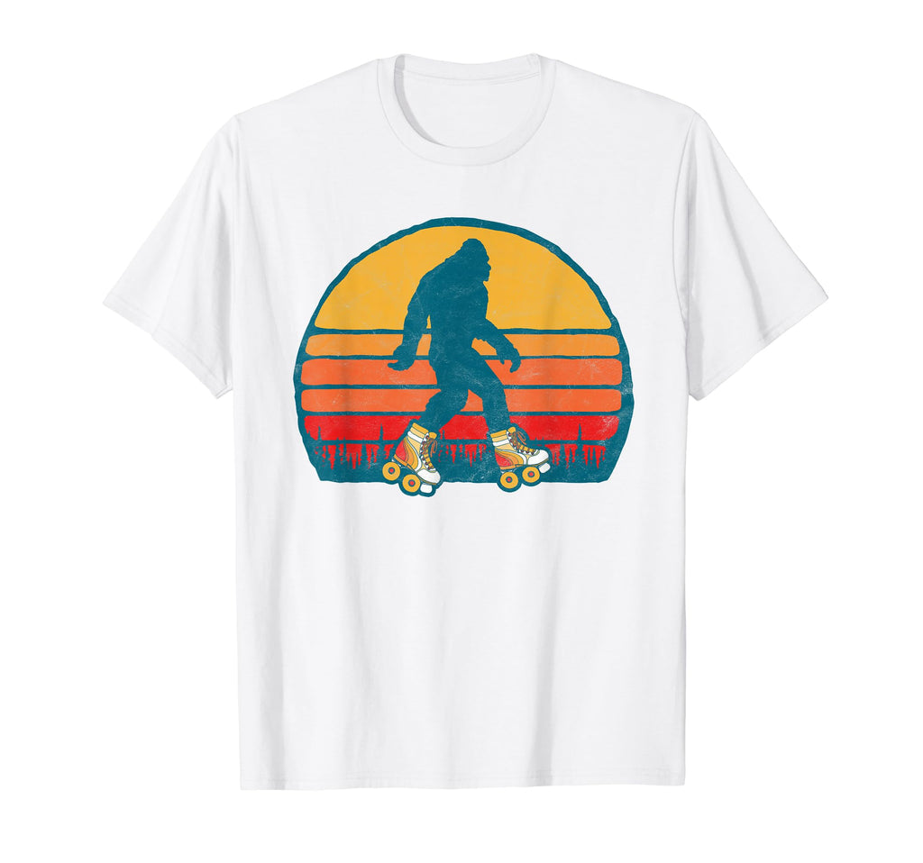 Bigfoot Roller Skating Sasquatch T-Shirt - Casual Everyday Wear Men Women - T-Shirt, Sweatshirt, Hoodie