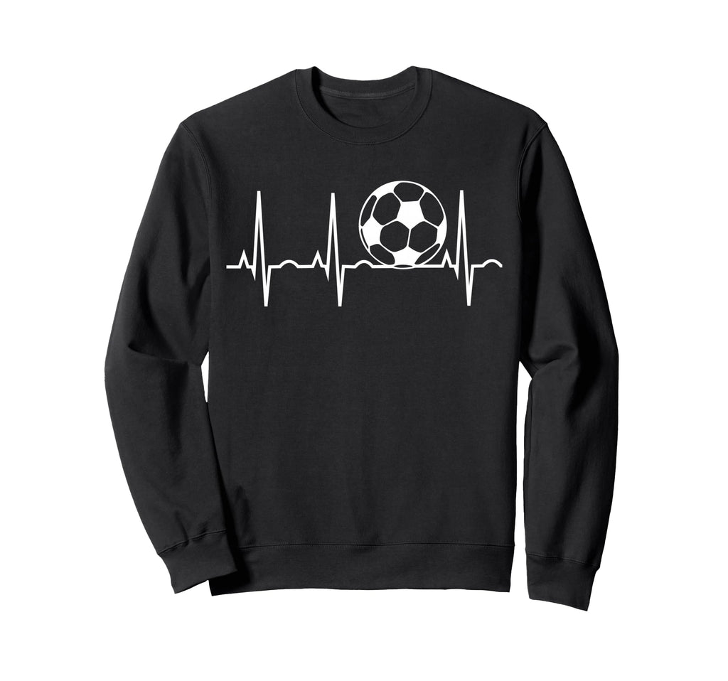 Soccer Heartbeat Soccer Ball Sweatshirt - Aesthetic Graphic for Adults - T-Shirt, Sweatshirt, Hoodie