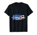 Heartbeat Cape Verde Flag Football T-Shirt - Unique Graphic Men Women - T-Shirt, Sweatshirt, Hoodie