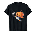 Pumpkin Soccer Player Funny Ball T-Shirt - Casual Everyday Wear Men Women - T-Shirt, Sweatshirt, Hoodie