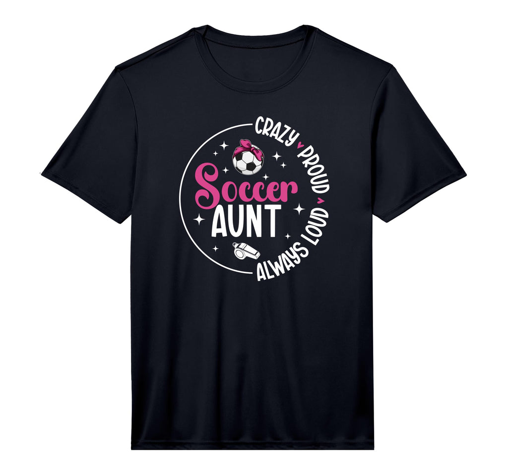 Mens Crazy Proud Soccer Aunt Soccer T-Shirt - Unique Graphic Men Women - T-Shirt, Sweatshirt, Hoodie