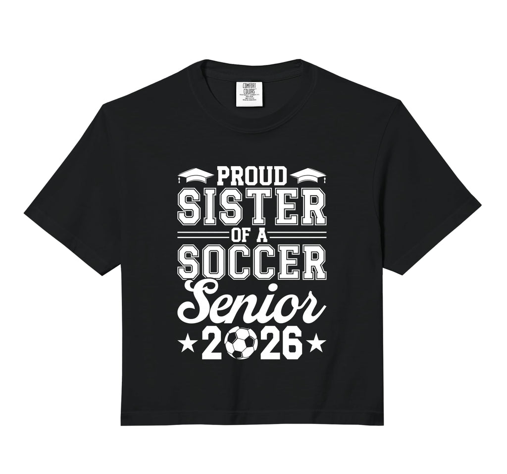 Proud Sister 2026 Senior Soccer T-Shirt - Minimalist Print Men Women - T-Shirt, Sweatshirt, Hoodie
