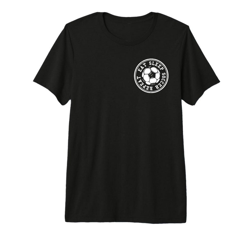 Eat Sleep Soccer Repeat Soccer Sports Tri T-Shirt - Trendy Graphic Unisex - T-Shirt, Sweatshirt, Hoodie