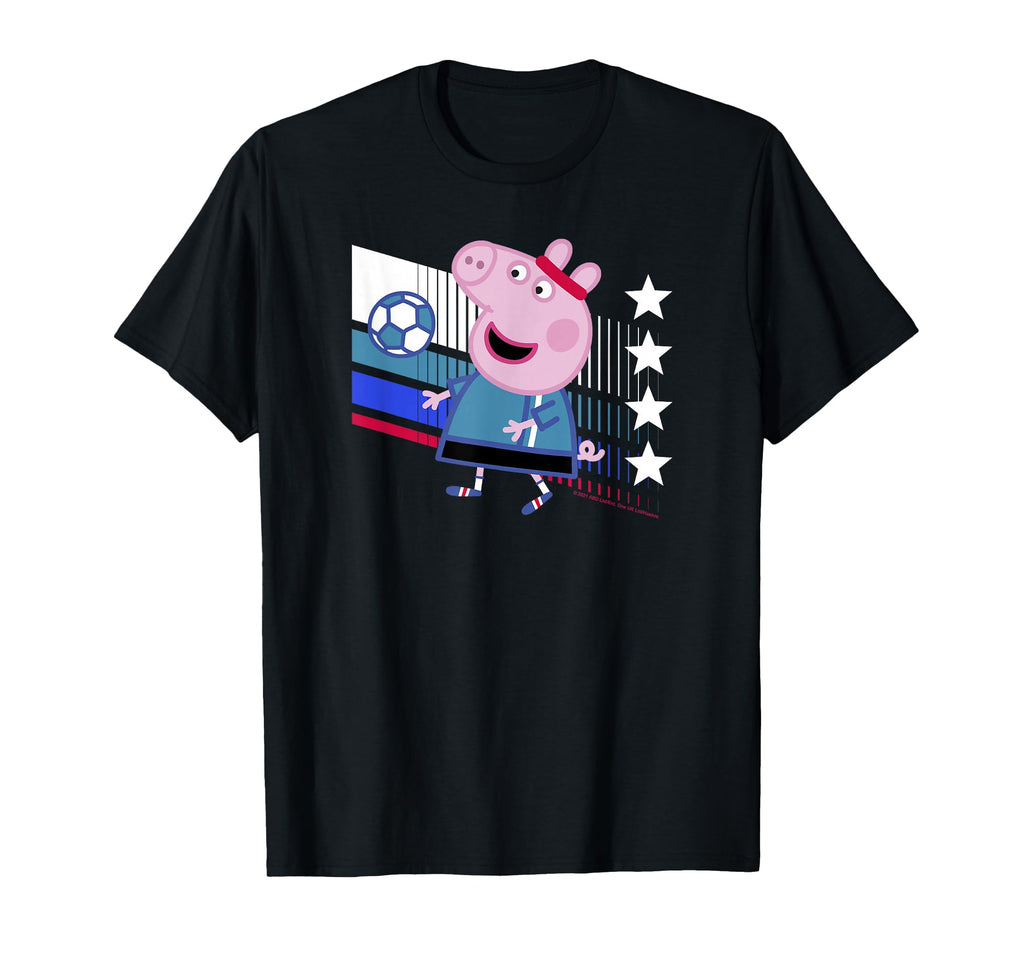 Peppa Pig Uk Soccer Colors T-Shirt - Novelty Apparel for Adults - T-Shirt, Sweatshirt, Hoodie