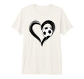 Soccer Love Heart Fans And Players T-Shirt - Casual Everyday Wear Unisex - T-Shirt, Sweatshirt, Hoodie