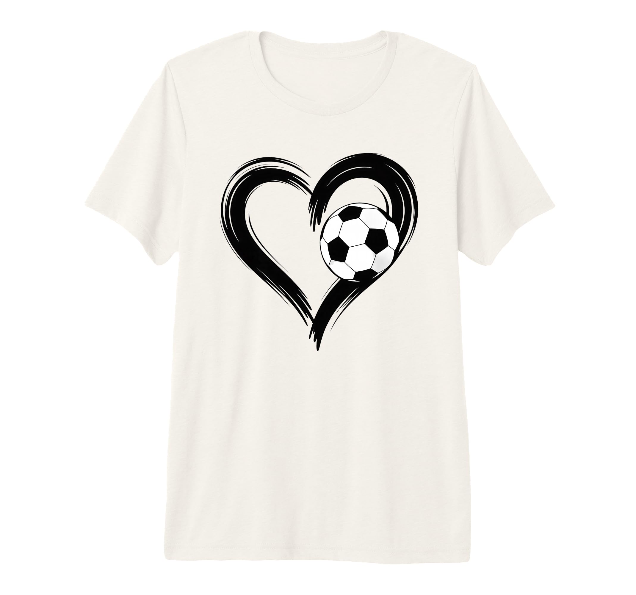 Soccer Love Heart Fans And Players T-Shirt - Casual Everyday Wear Unisex - T-Shirt, Sweatshirt, Hoodie