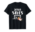 Jesus Saves Soccer Goalie Funny Jesus T-Shirt - Streetwear Style for Adults - T-Shirt, Sweatshirt, Hoodie