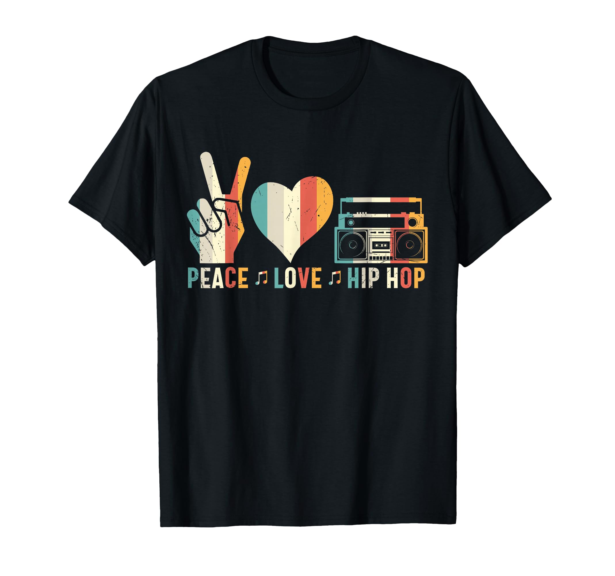 80S Old School Peace Love Hip Hop T-Shirt - Trendy Graphic Men Women - T-Shirt, Sweatshirt, Hoodie