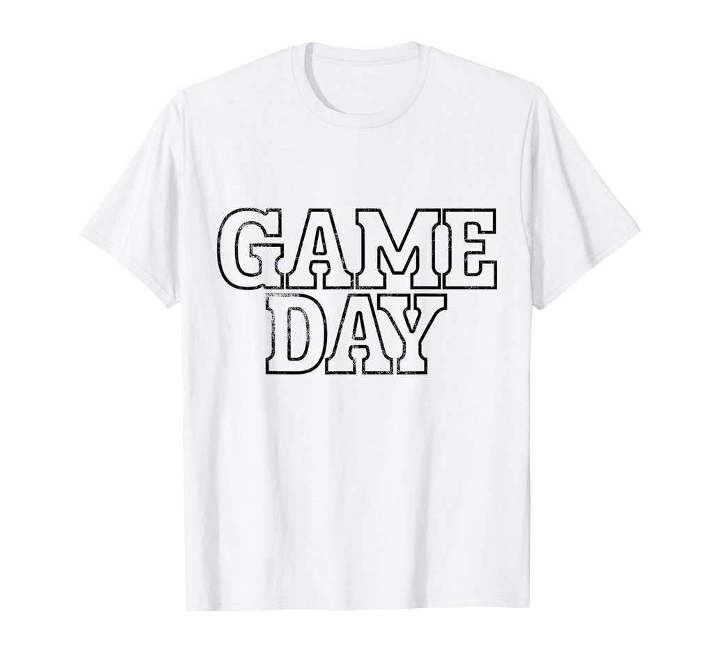 White Game Day Football Basketball T-Shirt - Fun Novelty Design Men Women - T-Shirt, Sweatshirt, Hoodie