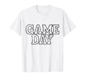 White Game Day Football Basketball T-Shirt - Fun Novelty Design Men Women - T-Shirt, Sweatshirt, Hoodie
