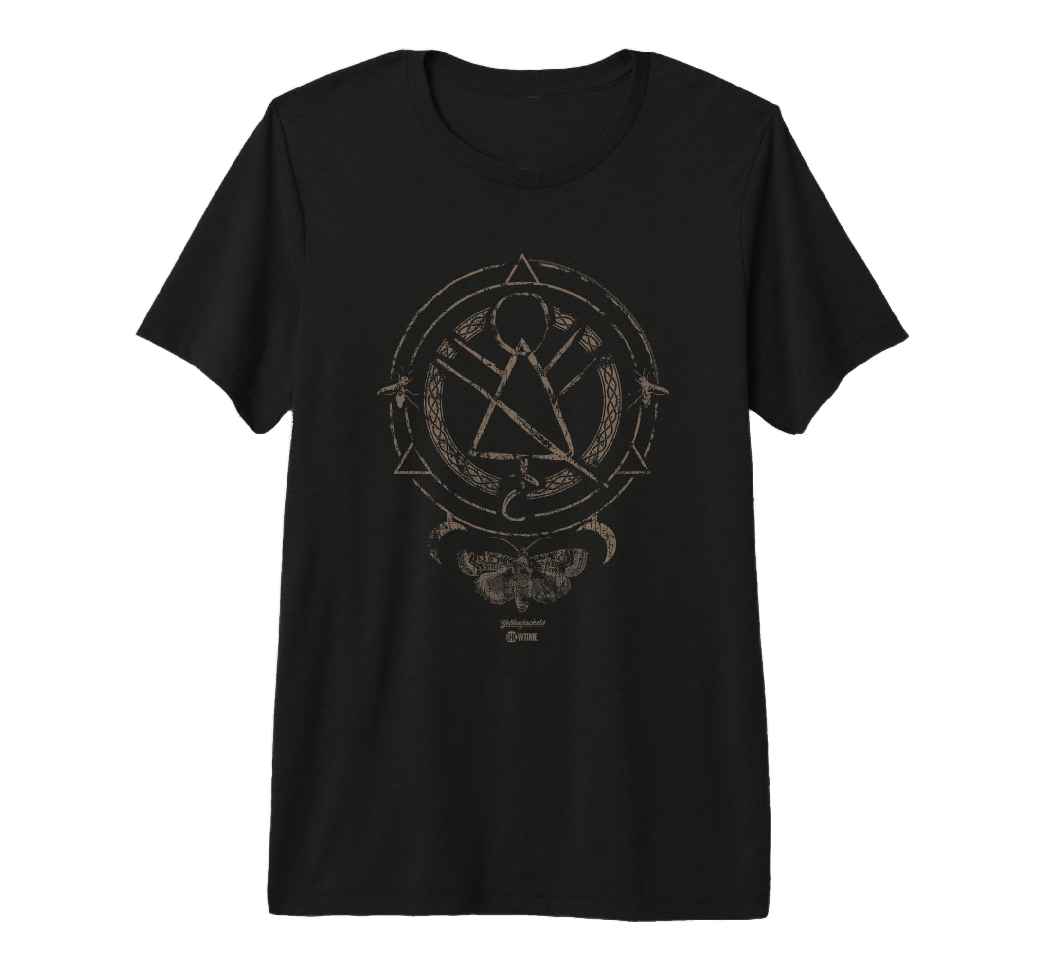 Yellowjackets Distressed Symbol Tri Blend T-Shirt - Trendy Graphic Unisex - T-Shirt, Sweatshirt, Hoodie