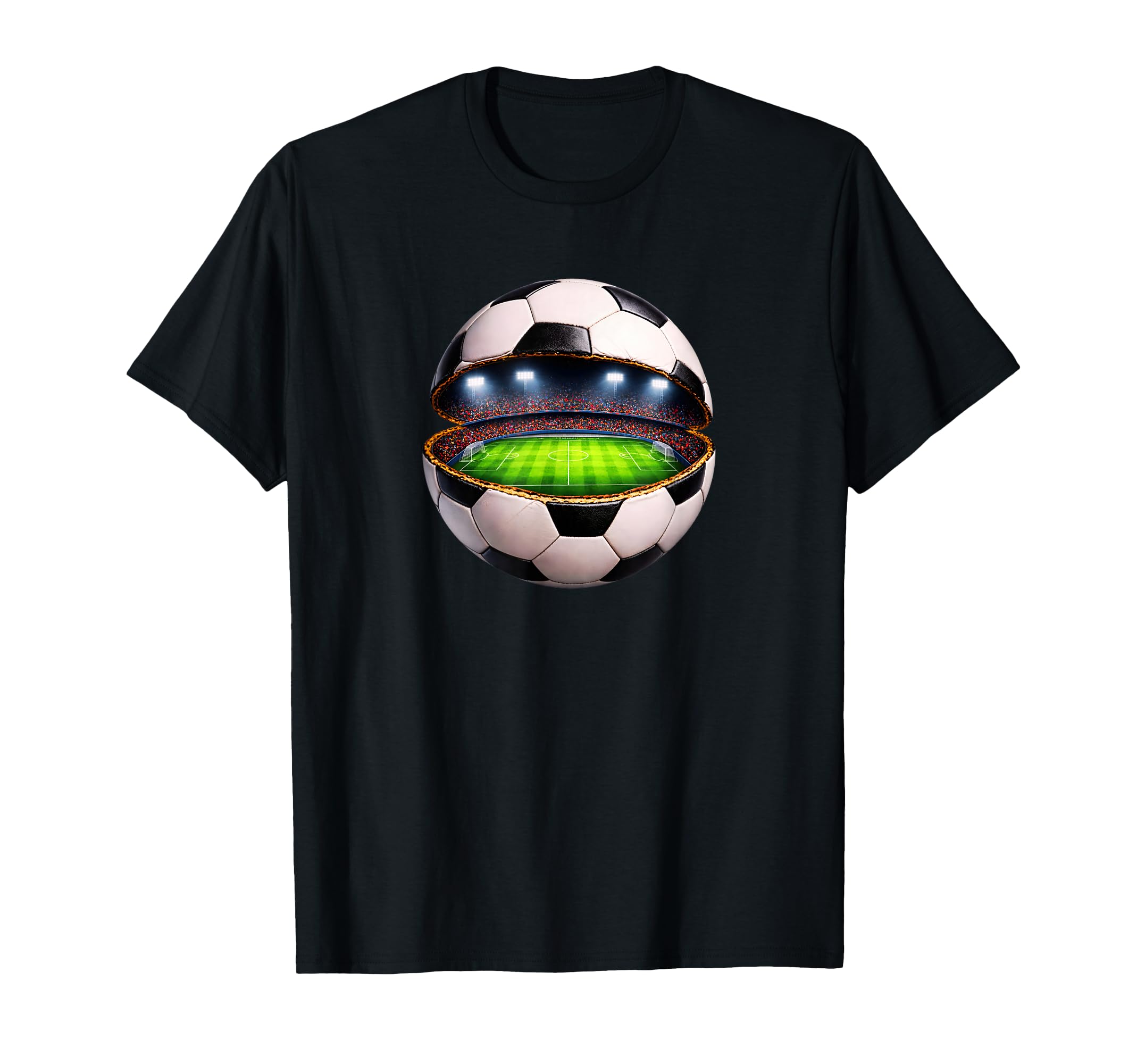 Soccer Stadium Inside Ball Soccer T-Shirt - Aesthetic Graphic for Adults - T-Shirt, Sweatshirt, Hoodie