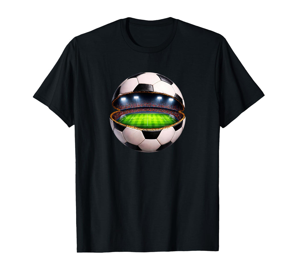 Soccer Stadium Inside Ball Soccer Player T-Shirt - Graphic Print Unisex - T-Shirt, Sweatshirt, Hoodie