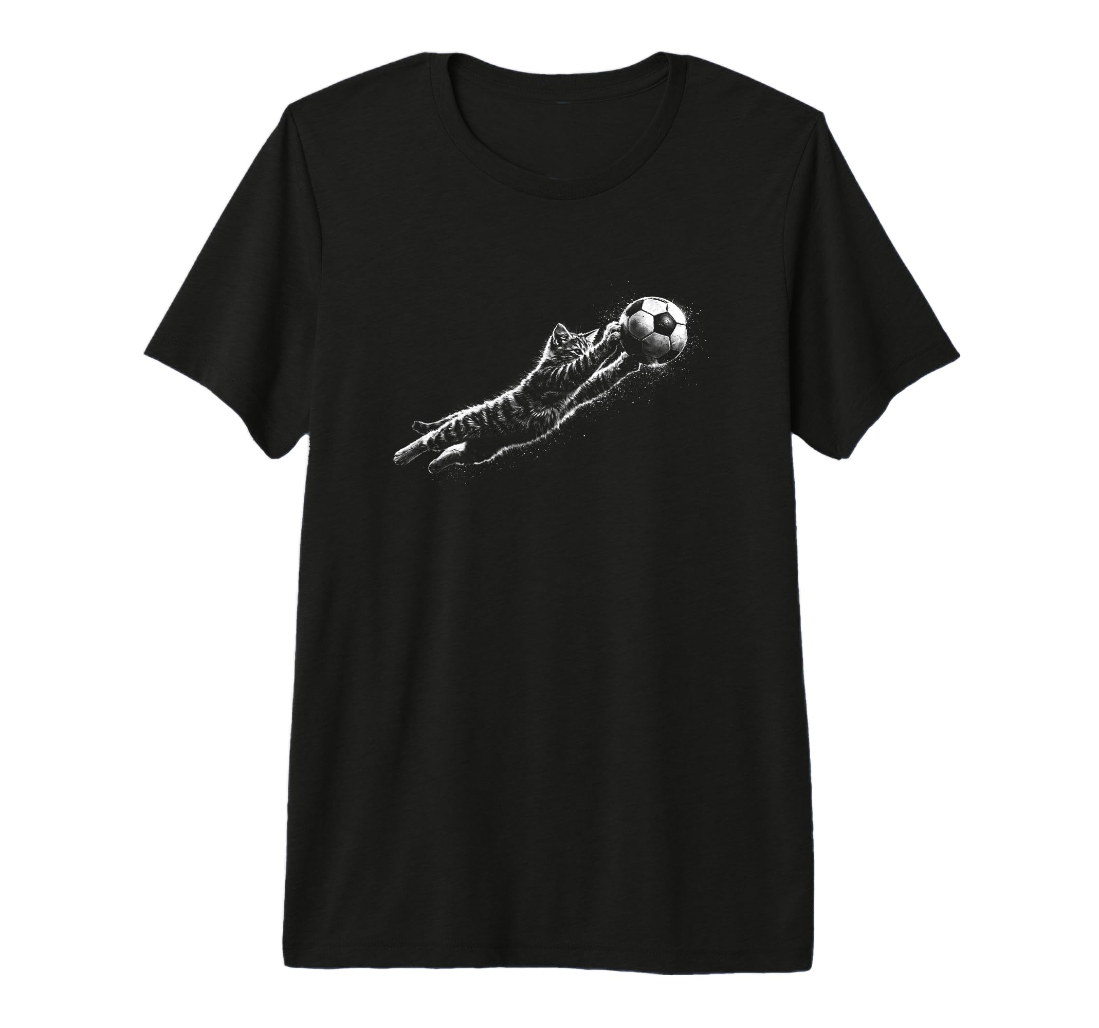 Funny Kitten Soccer Goalie Cat Football T-Shirt - Minimalist Print Unisex - T-Shirt, Sweatshirt, Hoodie
