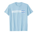Superfan Argentina Minimal Flag Stripe T-Shirt - Novelty Apparel Unisex - T-Shirt, Sweatshirt, Hoodie