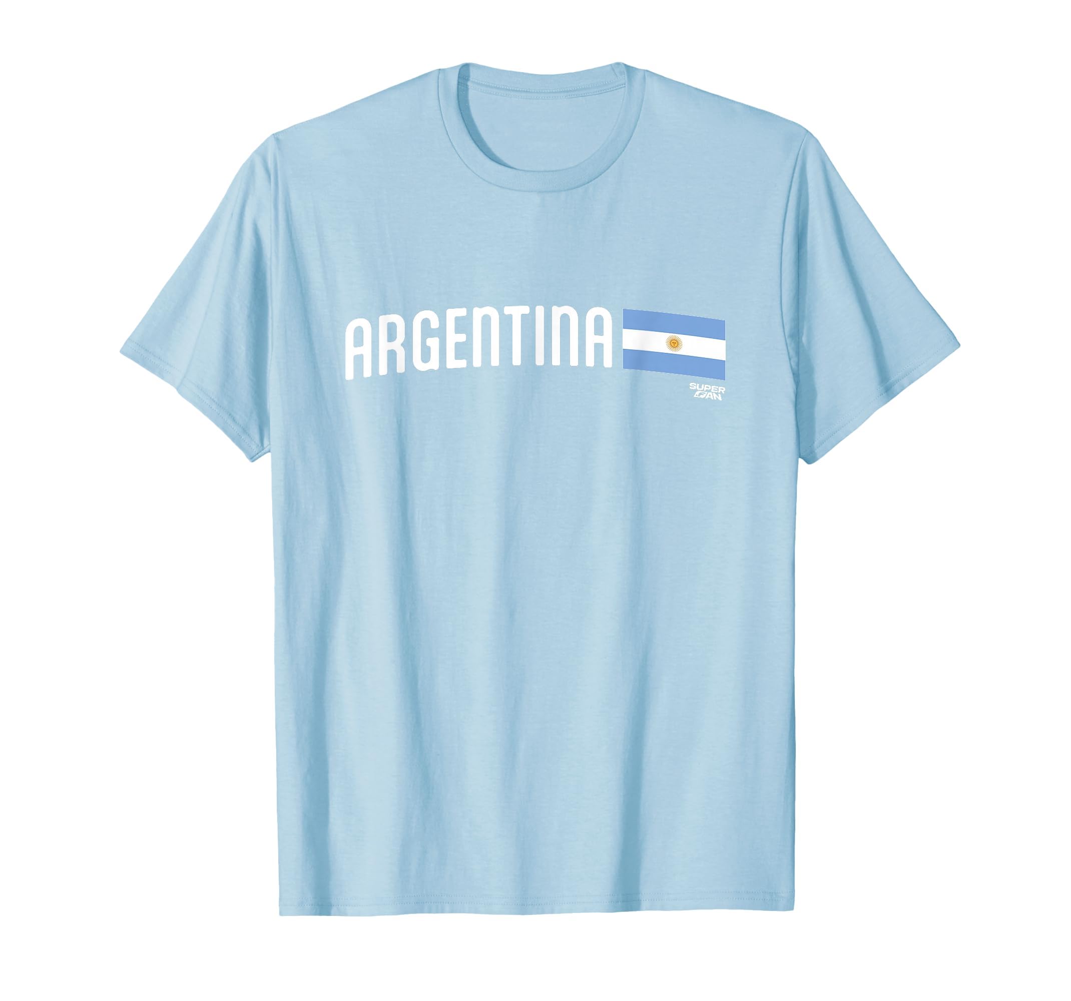 Superfan Argentina Minimal Flag Stripe T-Shirt - Novelty Apparel Unisex - T-Shirt, Sweatshirt, Hoodie